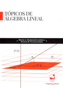 Carátula libro: Tópicos de álgebra lineal