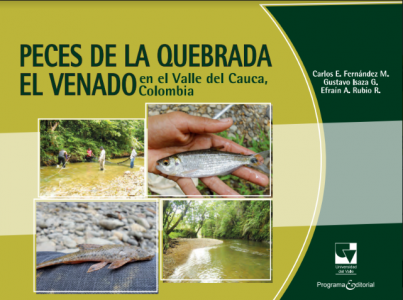 Carátula libro Peces de la quebrada El Venado en el Valle del Cauca, Colombia