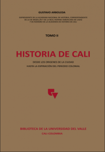 carátula libro Historia de Cali Tomo II