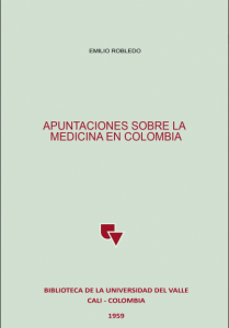 Carátula libro Apuntaciones sobre la medicina en Colombia