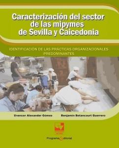 Caratula libro Caracterización del sector de las mipymes de Sevilla y Caicedonia. Identificación de las pr´ácticas organizacionales predominantes