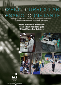 Carátula libro Diseño Curricular: desafío constante, hallazgos y reflexiones a propósito de los programas académicos de Ingeniería Electrónica en el suroccidente colombiano