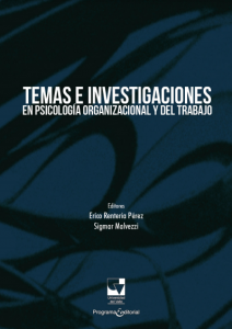 Carátula libro Temas e investigaciones en psicología organizacional y del trabajo