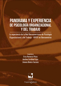 CARATULA LIBRO Panorama y Experiencia de Psicología Organizacional y del Trabajo