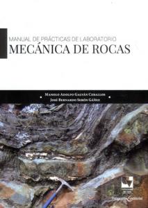 Portada libro: Manual de prácticas de laboratorio: Mecánica de rocas