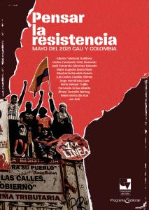 Caratula libro Pensar la resistencia Mayo del 2021 Cali y Colombia