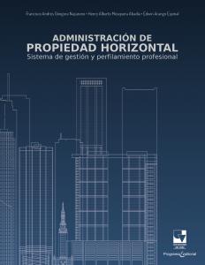 Caratula libro Administración de Propiedad Horizontal. Sistema de gestión y perfilamiento profesional