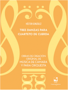 Carátual de libro: Tres danzas para cuarteto de cuerda